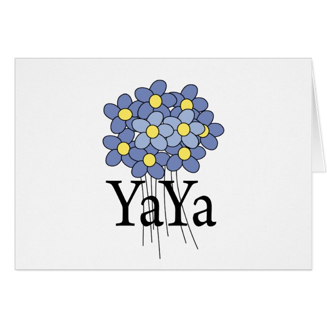 Hübscher blauer Blume YaYa T - Shirt (Vorderseite (Horizontal))