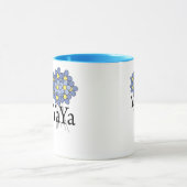 Hübscher blauer Blume YaYa T - Shirt Tasse (Zentrum)