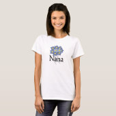 Hübscher blauer Blumen-Nana-T - Shirt (Vorne ganz)