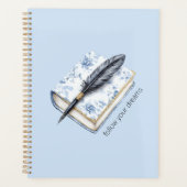 Hübscher blauer Blumenfederstift Planer (Vorderseite)