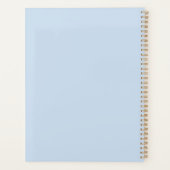 Hübscher blauer Blumenfederstift Planer (Rückseite)