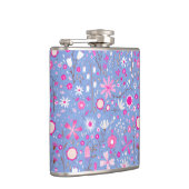 Hübscher Blauer Botanischer Wildblume Blumenstrauß Flachmann (Rechts)