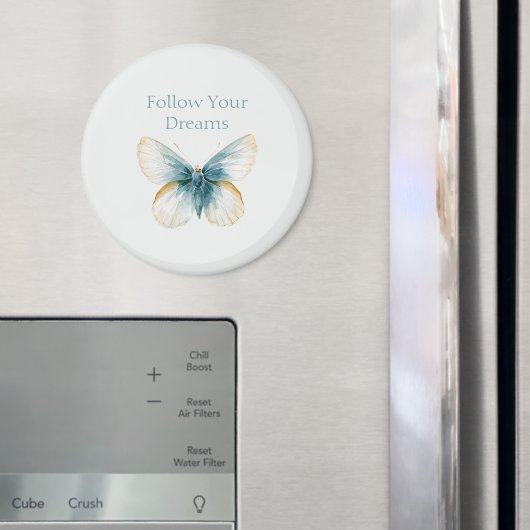 Hübscher blauer Creme-Schmetterling Magnet (In Situ (Kühlschrank))