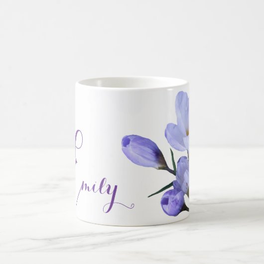 Hübscher blauer Crocus floral Kaffeetasse (Mittel)