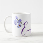 Hübscher blauer Crocus floral Kaffeetasse (Links)