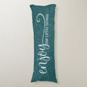 Hübscher blauer Glitzer Genießen Sie die kleinen D Seitenschläferkissen (Vorderseite Vertikal)