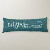 Hübscher blauer Glitzer Genießen Sie die kleinen D Seitenschläferkissen (Vorderseite)