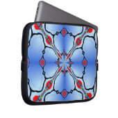 Hübscher blauer Laptop-Zipkasten-künstlerisches Laptopschutzhülle (Vorne Rechts)