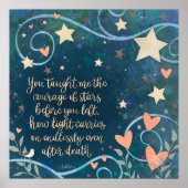 Hübscher blauer Mut zur Zitatextraktivität Poster (Vorne)