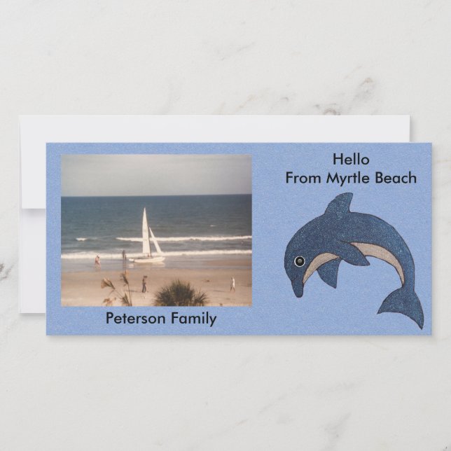 Hübscher Blauer Ozean-Delphin Zeichne kundenspezif (Vorderseite)