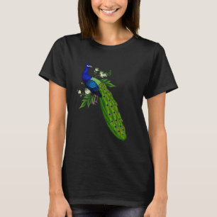 Hübscher blauer Pfau Hübsche Vögel Tiere Grafi T-Shirt
