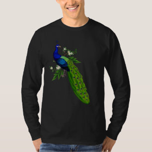 Hübscher blauer Pfau Hübsche Vögel Tiere Grafi T-Shirt