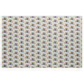 HÜBSCHER BLAUER RAINBOW I LIEBE TANZEN FABRIK STOFF (Yard (91,4 cm))