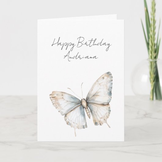 Hübscher Blauer Schmetterling Karte (Vorderseite)