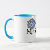 Hübscher blauer T - Shirt der Blumen-Mimi Tasse (Links)