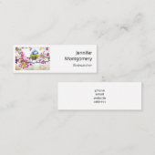 Hübscher Blauer und Gelber Bird auf einem Zweigbil Mini Visitenkarte (Vorne/Hinten)