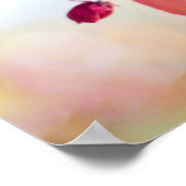 Hübscher Blauer und Gelber Bird auf einem Zweigbil Poster (Ecke)