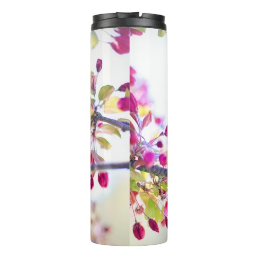 Hübscher Blauer und Gelber Bird auf einem Zweigbil Thermosbecher (Rückseite)