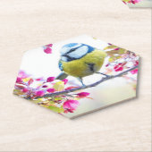 Hübscher Blauer und Gelber Bird auf einem Zweigbil Untersetzer (angewinkelt)