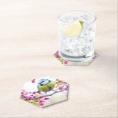 Hübscher Blauer und Gelber Bird auf einem Zweigbil Untersetzer (Vor Ort)