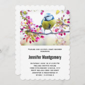 Hübscher Blauer und Gelber Bird auf einer Zweig-Ba Einladung (Vorne/Hinten)