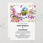 Hübscher Blauer und Gelber Bird bei einer Branchen Einladung (Vorne/Hinten)