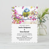 Hübscher Blauer und Gelber Bird bei einer Branchen Einladung (Stehend Vorderseite)