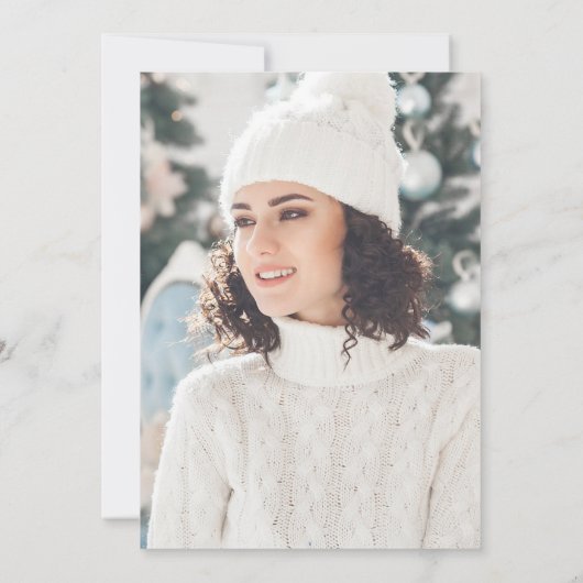 Hübscher Blauer Winter Schneeflocken Mis Quince Fo Einladung (Rückseite)