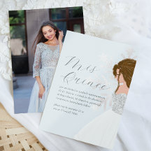 Hübscher Blauer Winter Schneeflocken Mis Quince Fo