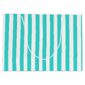 Hübscher Blaustreifen Große Geschenktüte (Rückseite)