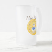 Hübscher blonder Mädchen-Umhüllungs-Bier-Entwurf Mattglas Bierglas (VorderseiteRechts)