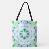 Hübscher Blue Bright Green Star Eclectic Beach Tasche (Vorderseite)