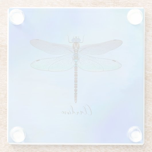 Hübscher Blue Dragonfly Drink Bier Untersetzer (Rückseite)