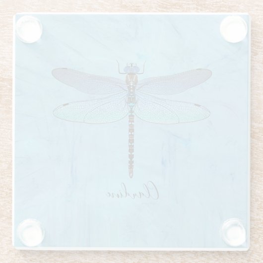 Hübscher Blue Dragonfly Drink Bier Untersetzer (Rückseite)