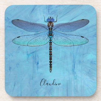 Hübscher Blue Dragonfly Drink Bier Untersetzer