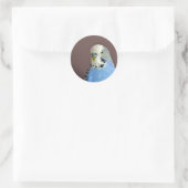 Hübscher Blue Parakeet Foto Classic Round Sticker (Tasche)