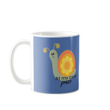 Hübscher Blumen-Schnecken-Kaffeebecher, Retro-Blum