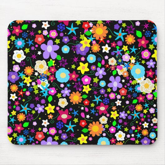 Hübscher Blumen-Stern Mousepad (Vorne)
