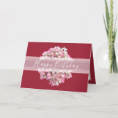 Hübscher Blumenchic Hydrangea Blume Rosa Geburtsta Karte (Vorderseite)