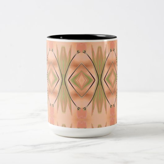 Hübscher Blumencoffee-Cup Zweifarbige Tasse (Mittel)