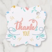 Hübscher Blumendanke Geschenkanhänger (Rückseite)