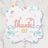 Hübscher Blumendanke Geschenkanhänger (Vorderseite)