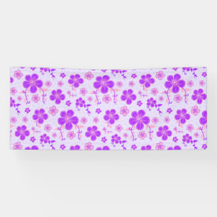 Hübscher Blumendruck Lila und rosa am Lavendel Banner