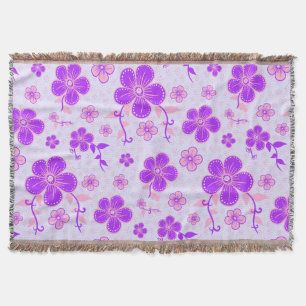 Hübscher Blumendruck Lila und rosa am Lavendel Decke