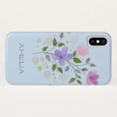 Hübscher Blumenentwurf Personalisierter Handy-Fall Case-Mate iPhone Hülle (Rückseite (Horizontal))