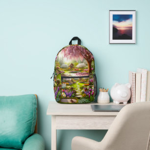 Hübscher Blumengarten Bedruckter Rucksack