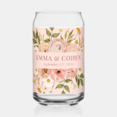 Hübscher Blumengarten Hochzeitskerzenhalter Dosenglas (Vorderseite)