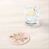 Hübscher Blumengarten Hochzeitsvorzug Runder Pappuntersetzer (Vor Ort)