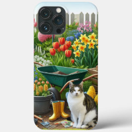 Hübscher Blumengarten mit Katze Case-Mate iPhone Hülle