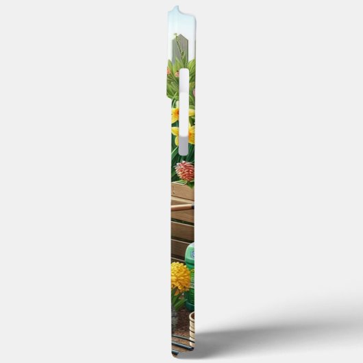 Hübscher Blumengarten mit Katze Case-Mate iPhone Hülle (Rückseite / Links)